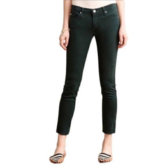 Ag Adriano Goldschmied Pants - [AG Adriano] Green The Stevie Slim Straight Ankle